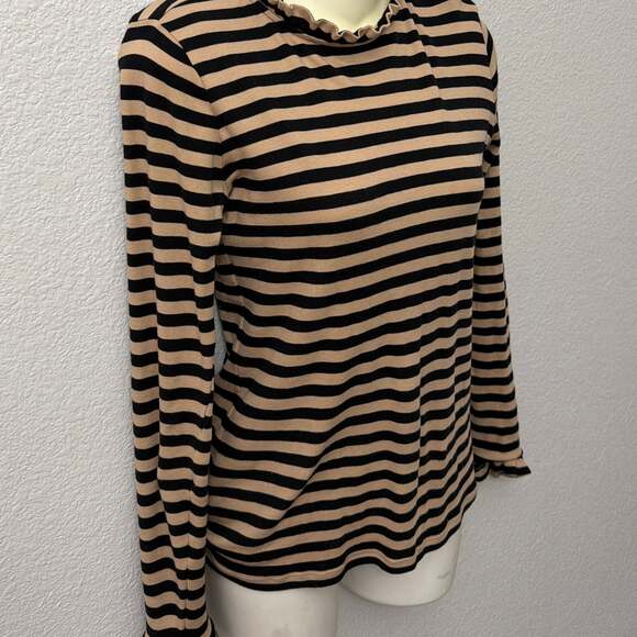 Ann Taylor striped ruffle shirt- Size XS - Picture 4 of 5
